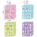 Tatuaggi temporanei pasquali per bambini con coniglietti e uova colorate resistenti all'acqua - Set di Adesivi con Coniglio di Pasqua