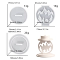 Set stampi in silicone per portacandele a forma di montagna bianco traslucido DIY - Set di Stampi Silhouette Foresta di Montagna