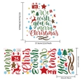 Gedetailleerde lay-out van kerstvensterstickers met diverse feestelijke motieven - Set van 4 vellen / Kerst Engelse Stijl