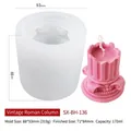 Molde de silicona para velas de columna romana DIY con capacidad 170ml y tamaño 71x84mm - Columna Romana Retro BH-136