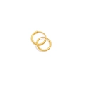 Klassische goldene Creolen für Damen und Herren mit polierter Oberfläche und Verschluss - Gold