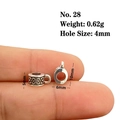 Vintage tibetan silver alloy spacer bead with 4mm hole for DIY jewelry making - Columnar Finding (28#)