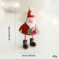 Miniature hand-painted metal Santa Claus figurine, 10cm holiday desktop decoration - Red Santa Claus Desktop Ornament
