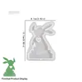 Stampo in silicone a forma di coniglio di Pasqua con cuore per portacandele fai-da-te - Inserto per Coniglio a Cuore
