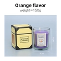 Candela profumata all'arancia minimalista nordica in vetro viola con confezione quadrata - DY Viola - Lavanda