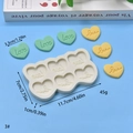 Silicone mold with 6 heart-shaped love cavities for cookies, cakes and DIY crafts - 6-Cavity Love Text Heart Style (3#)