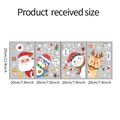 Dimensioni di quattro adesivi natalizi per finestre con Babbo Natale, pinguino e renna - 20x29cm x 4 Fogli