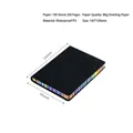 Carnet A6 en cuir PU noir avec bordures arc-en-ciel, 200 pages de papier 80g premium - A6 / Noir