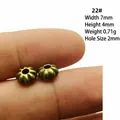 Antique bronze alloy pumpkin spacer beads for handmade DIY jewelry making 7x4mm - 22# Style