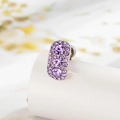 Rectangle purple zircon cartilage stud earring with micro-paved crystals for women - 0.8*6mm Rod / Purple (Single Piece)