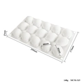 White multi-cavity silicone mold for 3D lemon shaped fruit mousse cakes and candles - 15 Cavity Lemon MCM-315