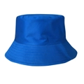 Detailed close-up showing the royal blue cotton twill texture and stitching of the bucket hat - Royal Blue