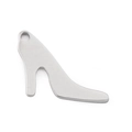 Ciondolo a forma di scarpa con tacco alto argento per gioielli fai da te e accessori moda - Stile Scarpa con Tacco Alto 12mm (KLJ5040-Z)