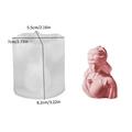 Siliconen mal voor 3D geblinddoekte godin, afmetingen 5,5cm x 7cm x 8,2cm - Vrouwe Justitia