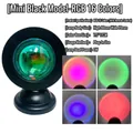 Mini RGB sunset projection lamp in black with remote and 16 color changing modes - RGB 16 Colors (With Remote Control)