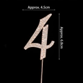 Glittering rose gold number 4 cake topper with sparkling rhinestones for birthdays - Iron Art Gold Rhinestone Number 4