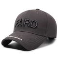 Dark grey baseball cap with FARD 3D embroidery and durable cotton fabric detail - Adjustable / Gray