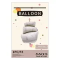 Ballon gâteau en aluminium beige mat pour fête d'anniversaire, taille 55x95cm - Gâteau Mat