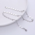 Collana minimalista in acciaio inossidabile argento con piccoli cuori e chiusura a moschettone - 42cm / Color Acciaio