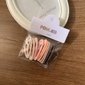 Set of matte finish teardrop hair clips in multiple warm tones and cream colors - Ellipse / 10 Pieces Pack / Brown