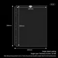 Clear A4 four-grid photo sleeve for binders, 268x204mm transparent card page - B5 9 Holes 1-Pocket Pages 10 Sheets 122#