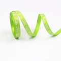 10mm fluorescent green Halloween ribbon with white spider web pattern for party decor - Green Spider Web