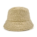 Beigefarbener Fischerhut aus Lammwolle mit warmem Sherpa-Fleece für kalte Wintertage - M(56-58cm) / Khaki