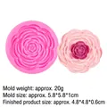 Pink silicone rose flower mold for DIY fondant and chocolate making 5.8cm size - Layered Petal Style(15-216) / Pink