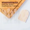 Leaf pattern acrylic texture stamp 10x10cm for fondant cake and clay baking tools - Leaf D Pattern Stamp