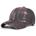 Cappellino da baseball grigio scuro con paillettes oro rosa verticali per feste - Regolabile / Nero