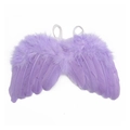 Soft purple feather angel wings photography prop for infants with elastic straps - Light Purple