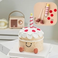 Red candle with boots and red dots cake topper set for Valentine birthday decor - Soft Glue Candle Feet Set / Red