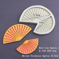 Stampo in silicone per ventaglio cinese per cioccolato fondente e decorazioni torte - Stampo per Ventaglio a 2 Griglie / Grigio