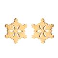 Minimalistische goldene Edelstahl Schneeflocken Ohrstecker mit hohlem Design für Weihnachten - 310 Schneeflocke / Gold