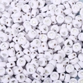 White round acrylic beads with silver heart pattern for DIY jewelry making - 4x7mm Silver Heart (100pcs)