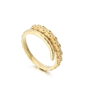 Gothic octopus tentacle wrap ring in gold finish with realistic suction cup textures - US 7 / Gold Color (KR89139-KHX)