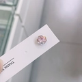 Octagon cut sparkling pink crystal stud earring with titanium steel screw back - Single Piece / Sakura Pink