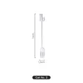 Cat-shaped silver stainless steel dessert fork for fruits and sweets with 14cm length - Silver Sitting Cat Fork