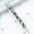 Luxury ballpoint pen with checkered rhinestones and a large crystal diamond top - 1.0mm Bullet Tip / Black & White
