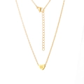 Collier doré avec pendentif en forme de cœur gravé de la lettre W et chaîne ajustable - Lettre W / Or