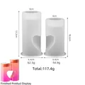 Set di due stampi in silicone a cilindro con cuori di diverse dimensioni per resina - Set-Splicing del Cuore Cilindrico