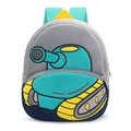 Plush tank backpack for kids in green and yellow with adjustable straps - Tank