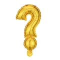 Palloncino a punto interrogativo dorato in foglio metallico per decorazione di feste - Punto interrogativo / Oro