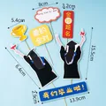 10-piece graduation cake topper set with motivational slogans for class of 2025 party - Guess All Right Style 10 Sets