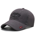 Cappellino da baseball in cotone grigio antracite con ricamo 3D A-KURTZ in stile vintage - Regolabile / Grigio