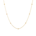 Minimalist gold-plated stainless steel satellite chain necklace with delicate beads - Snake Chain with Beads