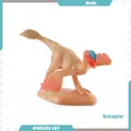 Detailed Oviraptor dinosaur model in pink with blue crest on a rock textured base - Oviraptor (BL-5269)