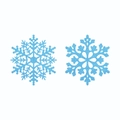 Détail de suspensions flacons de neige bleus pailletés pour décoration de sapin Noël - Ornement Suspendu Flocon de Neige Bleu