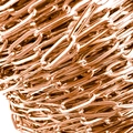 Catena a maglie piatte in acciaio inossidabile oro rosa per accessori di gioielli DIY - Oro rosa