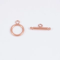 Detalle macro del cierre de palanca de acero inoxidable oro rosa para crear de joyería - Oro rosa (Bucle soldado)